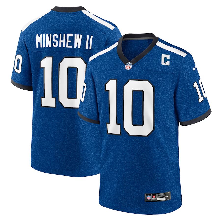 Men Indianapolis Colts 10 Gardner Minshew Nike Royal Indiana Nights Alternate Game NFL Jersey